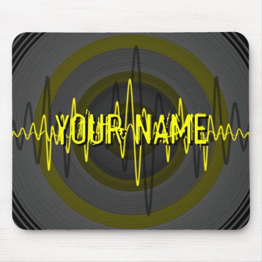 Sound Yellow Dark 'Name' Mousepad (Vorne)