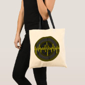 Sound Yellow Dark Round Budget Tobag Tragetasche (Vorderseite (Produkt))