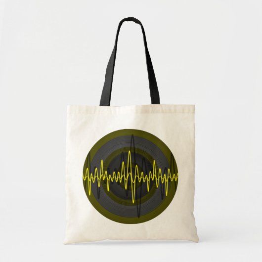 Sound Yellow Dark Round Budget Tobag Tragetasche (Vorne)