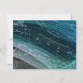 SOUNDS DER PIANO Bat Bar Mitzvah Reply Card RSVP Karte (Rückseite)