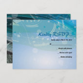 SOUNDS DER PIANO Bat Bar Mitzvah Reply Card RSVP Karte (Vorne/Hinten)