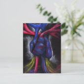 Sounds eines Blue Heart Original Postcard Postkarte (Stehend Vorderseite)