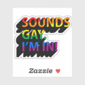 SOUNDS GAY I BIN AUFKLEBER (Blatt)