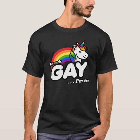 SOUNDS GAY I BIN T-Shirt (Vorderseite)