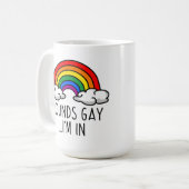 SOUNDS GAY I M IN - Niedlicher Regenbogen Kaffeetasse (Vorderseite Links)