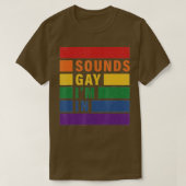Sounds Gay Im in Funny Rainbow Stolz Support Equ T-Shirt (Design vorne)