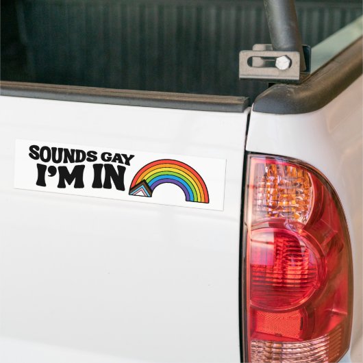Sounds Gay I'm In LGBTQ Pride Autoaufkleber (Auf Lkw)
