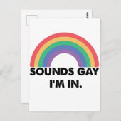 Sounds Gay Im In Rainbow Pride Month Gay Postkarte (Vorne/Hinten)