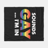 Sounds Gay I'm Rainbow LGBTQ Pride Fleecedecke (Vorderseite (Horizontal))
