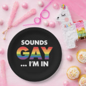Sounds Gay I'm Rainbow LGBTQ Pride Pappteller (Party)