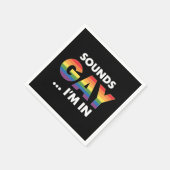Sounds Gay I'm Rainbow LGBTQ Pride Serviette (Ecke)
