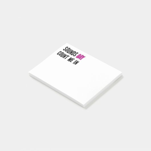 Sounds Gay Post-it Klebezettel (angewinkelt)