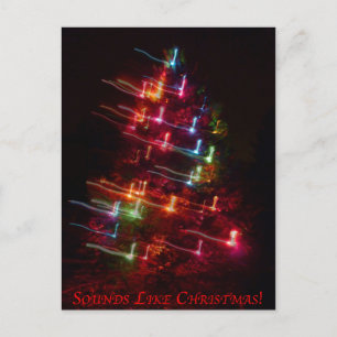 Sounds like Christmas (Tree & Notes) Feiertagspostkarte