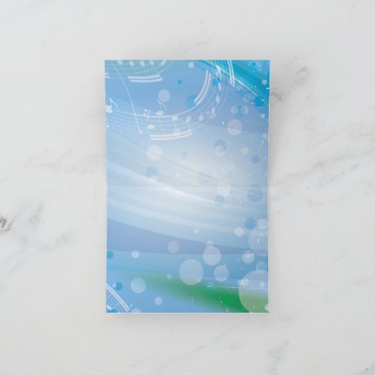 SOUNDS of the PIANO Bat Bar Mitzvah Danke Karte (Innenseite)