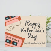 Soundtrack meiner HerzValentintagskarte Einladung (Stehend Vorderseite)