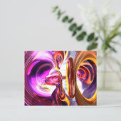 Soundwave Abstrakte Postkarte (Stehend Vorderseite)