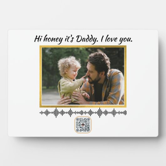 Soundwave Art QR Code - Benutzerdefinierte Spracha Fotoplatte (Vorderseite)