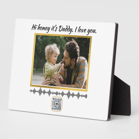 Soundwave Art QR Code - Benutzerdefinierte Spracha Fotoplatte (Seite)