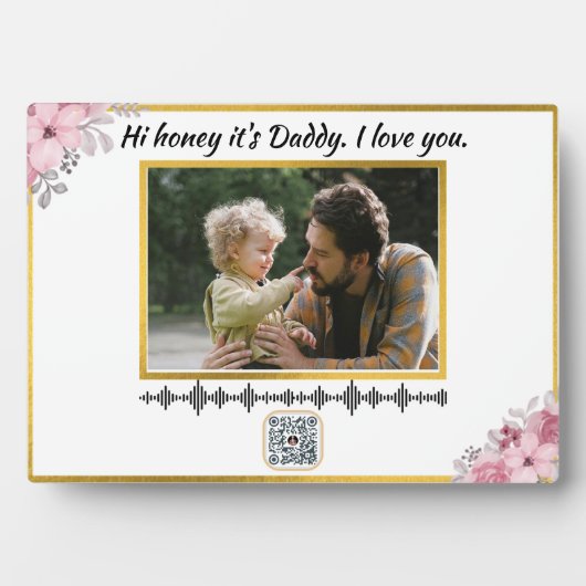 Soundwave Art QR Code - Benutzerdefinierte Spracha Fotoplatte (Vorderseite)