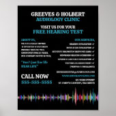 Soundwave Design, Audiologe, Audiologiedlinik Poster (Vorne)