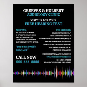 Soundwave Design, Audiologe, Audiologiedlinik Poster