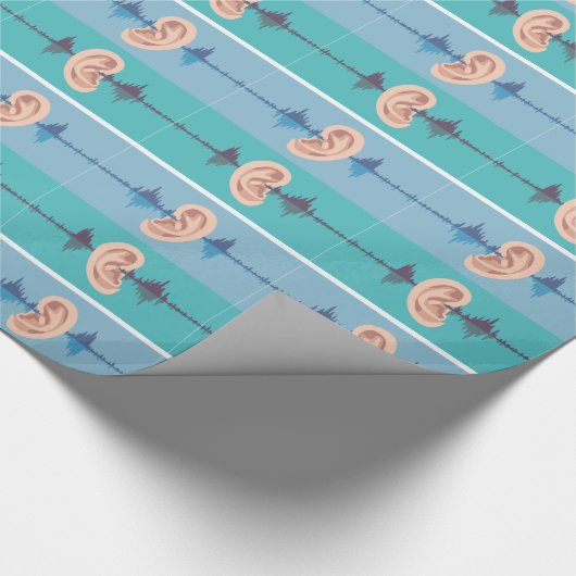 Soundwave durch das menschliche Ohr Geschenkpapier (Ecke)