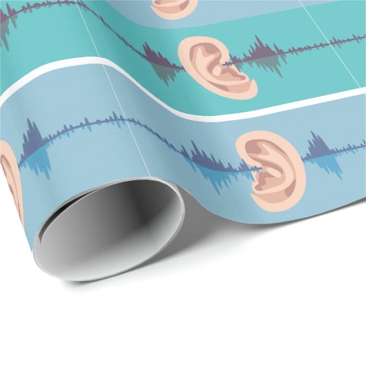 Soundwave durch das menschliche Ohr Geschenkpapier (Rolleneckpunkt)