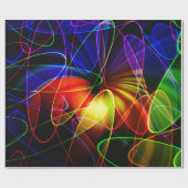 Soundwaves Neon-Fraktal Geschenkpapier (Flach)