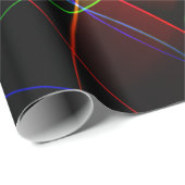 Soundwaves Neon-Fraktal Geschenkpapier (Rolleneckpunkt)