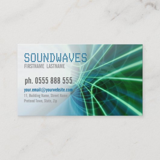 SOUNDWAVES Scifi Business Card Visitenkarte (Vorderseite)
