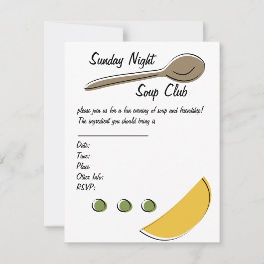 Soup Club Einladung (Vorderseite)