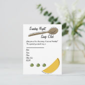 Soup Club Einladung (Stehend Vorderseite)