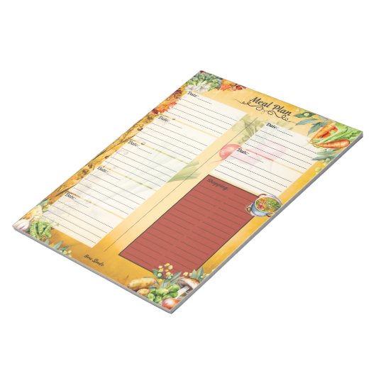 Soup Du Jour 7 Day Meal Planner Notizblock (angewinkelt)