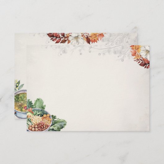 Soup Du Jour Basic Blank Recicard Begleitkarte (Vorne/Hinten)