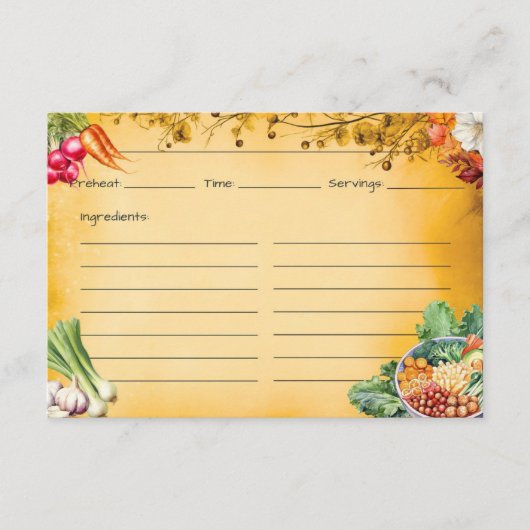Soup Du Jour Reecipe Card Begleitkarte (Vorderseite)