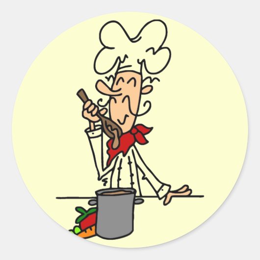 Soup Koch T - Shirt und Geschenke Runder Aufkleber (Vorderseite)