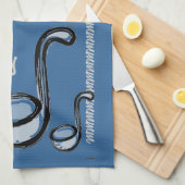 Soup Ladels Spoons blaues Handtuch (Viertel Falte)