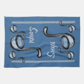 Soup Ladels Spoons blaues Handtuch (Horizontal)