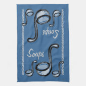 Soup Ladels Spoons blaues Handtuch (Vertikal)