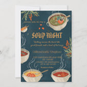 Soup Night Dinner Party Invitations Einladung (Vorderseite)