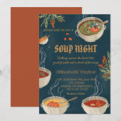 Soup Night Dinner Party Invitations Einladung (Vorne/Hinten)