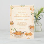 Soup Night Dinner Party Invitations Einladung (Stehend Vorderseite)