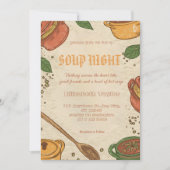 Soup Night Dinner Party Invitations Einladung (Vorderseite)