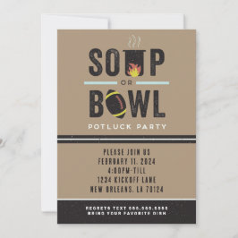 Soup oder Bowl Football Potluck Party Einladung