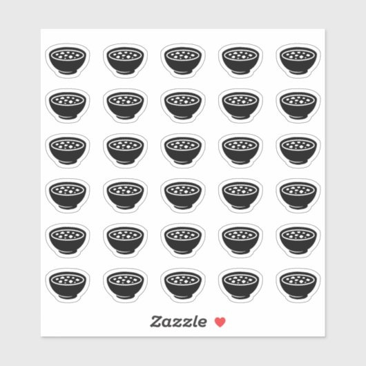 Soup Wedding Place Card Food Meal Menu Choice Aufkleber (Blatt)