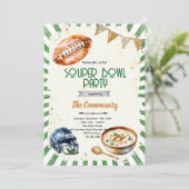 SOUPer Bowl Party Invitation Einladung (Stehend Vorderseite)