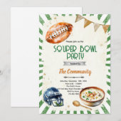 SOUPer Bowl Party Invitation Einladung (Vorne/Hinten)