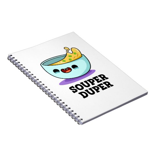 Souper Duper Funny Soup Pup Notizblock (Rechte Seite)