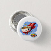 Souper Hero, Super Hero Soup Pun | Button (Vorne & Hinten)