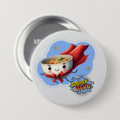 Souper Hero, Super Hero Soup Pun | Button (Vorne & Hinten)